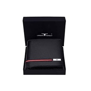 URBAN FOREST Black Leather Wallet